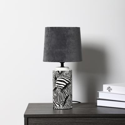 China Lighting Functions Animal Custom Bedside Living Room Office Ceramic Lamp Wholesale Lamp With Zebra Pattern Decoration for sale