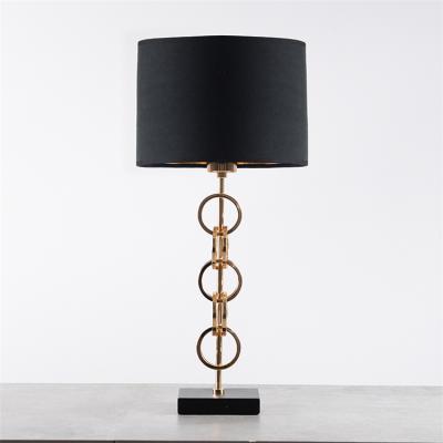 China Hotel Decoration Bedside Lamp Modern Hot Selling Luxury Black Metal Table Lamp for sale