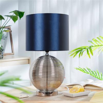 China Lighting Works New Arrival Living Room Lighting Glass Base Bedside Study Table Lamp For Home Decor for sale