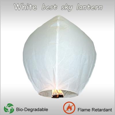 China 2018 China Wholesale 100% Chinese Paper Kongming White Biodegradable Sky Lantern for sale