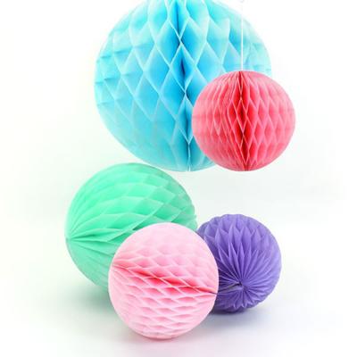 China Wedding Tissue Paper Honeycomb Wholesale Hanging Balls For Wedding/Party Decoration for sale