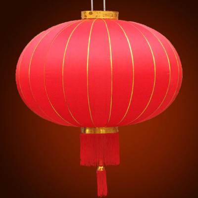 China Outdoor Waterproof Silk Fabric Traditional Chinese Red Silk Lanterns for sale