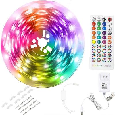 China Residential LED Tape light RGBW Music tape light with 44 key remote control color changing 12v low valtage IP65 for sale