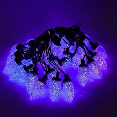 China Residential solar led string light C7 bulb clear 7 COLORS for sale