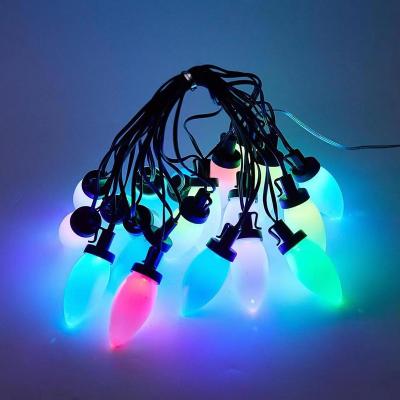 China Residential USB led string light C7 bulb frost 7 colors for sale