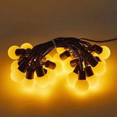 China Residential solar led string light G30 bulb frost warm white for sale