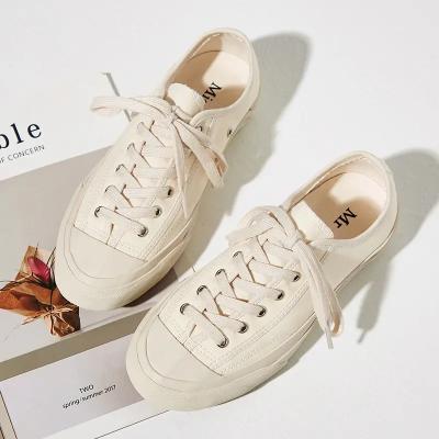 China 2023 Fashion Trend White Women Lady Fashionable Canvas Shoes Non-slip Custom Canvas Sneakers For Walking for sale