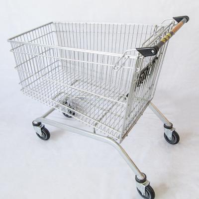 China Unfolding Supermarket Shopping Trolley Grocery Shopping Cart Hand Push Trolley For Shopping for sale