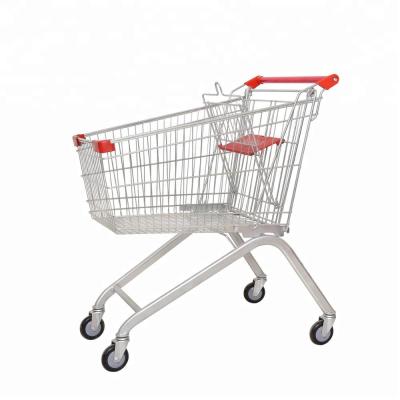 China Unfolding Shopping Trolley Shunhong Customized Trolley Wire Bin Trolley Smart Shopping Trolley Supermarket Trolley for sale