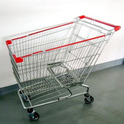 China Unveiling Shunhong Customized American Style Deployment Supermarket Metal Trolley Shopping Cart Trolley for sale