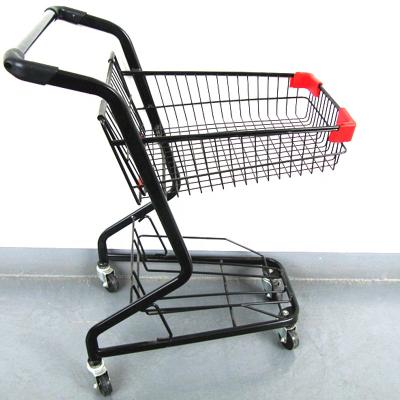 China Unveiling Fashion Shopping Trolley Convenience Supermarket Wire Shunhong Customized Shopping Cart for sale