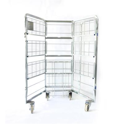 China China manufacturer custom 5 collapsible high roll container milk cart for dairy company for sale