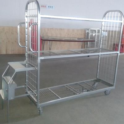 China Wire Container Shunhong Customized Warehouse Store Rolling Picking Cart For Sale for sale