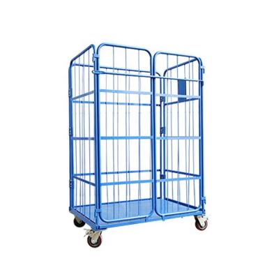 China Stackable Shunhong Customized Simple And Sturdy Color Folding Clothes Trolley For Laundry for sale