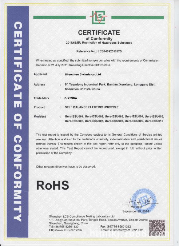 RoHS - Shenzhen C-xinda co., ltd