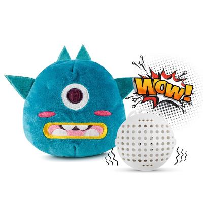 China Interactive Dog Enjoying Viable Dog Toy Halloween Green Monster Plush Toy Squeaky Toys With Jumping Ball for sale