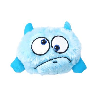 China Viable Smart Plush Small Dog Squeaky Electric Bouncing Squeaky Plush Jumping Furry Monster Toy for sale