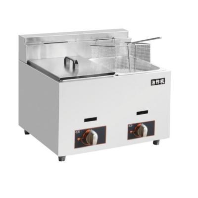 China Commercial fast food restaurant kitchen fryer low price wholesale double 5L double 5L tank stainless steel deep fryer for sale