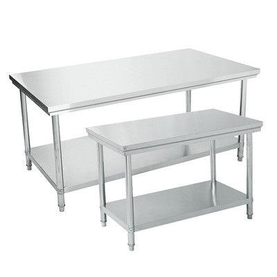 China Environmental Protection Stainless Steel Tabletop Kitchen Storage Rack Commercial Three Tier Workbench for sale