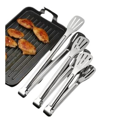 China Sustainable BBQ Tools Hot Selling Kitchen Tongs 304 Stainless Steel Cooking Tongs for sale