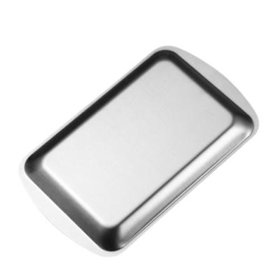 China Sustainable High Quality Multi Purpose Dish Snack Dish 304 Stainless Steel Rectangular Dish for sale