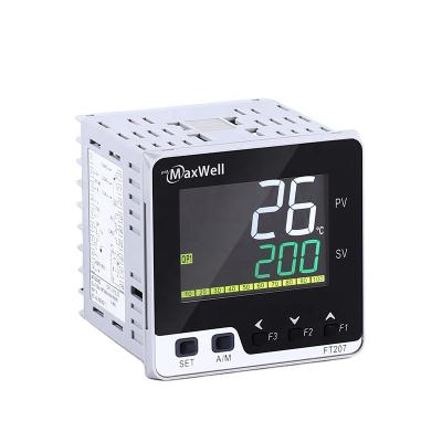 China FT207 LCD display relay output thermocouple K j pt100 input PID temperature controller 72mm*72mm for sale