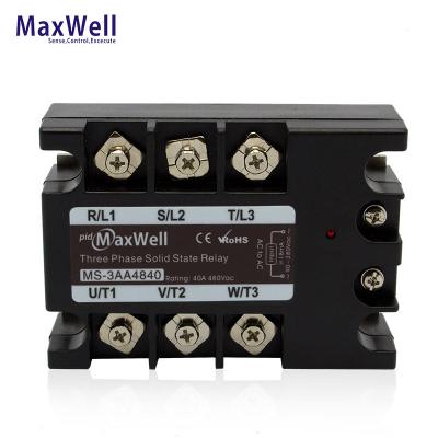 China Maxwell MS-3AA4840 epoxy 40amp ssr AC 3 phase for sale