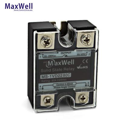 China Safety Cover MS-1VD2280C 80A Solid State Relay 4-20ma for sale