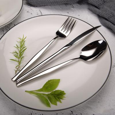 China Hot Viable Gifts 3pc Premium Design 18/10 Stainless Steel Flatware Sales Promotion Dishwasher Safe Elegant Sliverware Set For Weddings for sale