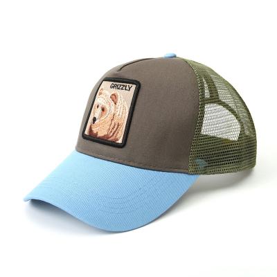 China Customized JOINT Logo Promotion Fashion Girls and Boys Animal Farm Snap Embroidered Animal Trucker Hat With Mesh Back for sale