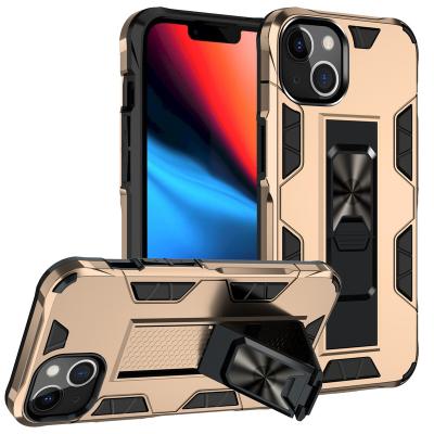 China High Quality Shockproof Stand Holder Car Cover Magnetic Hybrid Cell Phone Case For iPhone 13 12 Pro Case 11 Kickstand Max Invisibility for sale