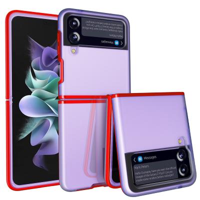 China 2022 New TPU Shockproof Clear PC Shock Proof Mobile Phone Case Folding Transparent Protective Phone Case For Samsung Z Flip 3 for sale