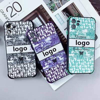 China Custom Leather Shockproof Luxury Logo Print Back Cover Fashion Phone Case with Classic Designs for iPhone 13 12 11 pro XR max 8 7 plus for sale