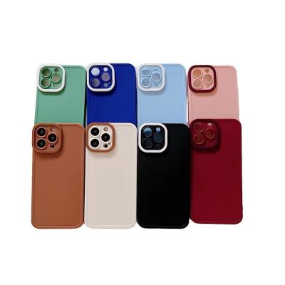 China 2022New Design Silicone TPU Shockproof Colorful Soft Camera PC Inclusive Back Cover Phone Case For iphone 13 12 11 X XS 8 7 pro max for sale