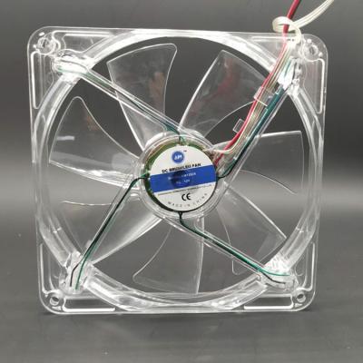 China AM 9225 clear fan 12v 92X92x25mm 9225 9025 ball bearing clear fan with blue light for sale