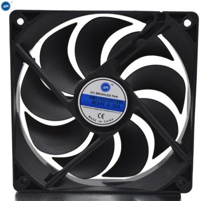 China Supplier Direct 5V 12V 24V 48V 120X120x25mm Nine Blades Ball Bearing Fan 12025 Brushless Cooling DC Fan for sale