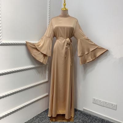 China Breathable High Quality Turkish Islamic Clothing Abaya Satin Abaya Factory Sale Muslim Robes for sale