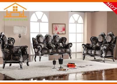 China New model antique royal italian furniture luxury wood carved leather blue sofa furniture sets for sale