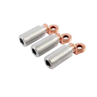 China Wire Connecting Made In Porcelain DTLD Two Holes Bimetallic Aluminum Copper Cable Ferrule / Bimetallic Hook / Cable Hooks And Ferrules for sale