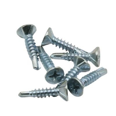 China Cross Recessed Countersunk Head New Plating Non Slip Countersunk Head Non Slip Safety Custom Safety Drill Shank Screw for sale