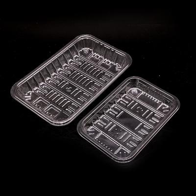 China Disposable Disposable Plastic Tray Transparent PET Plastic Food Tray For Fruit Vegetable Packing for sale