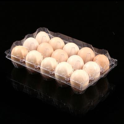 China Agriculture Customized PET Goose Egg Packaging Tray15 Holes Egg Tray Clear Plastic Plastic for sale