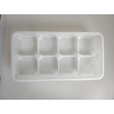 China Who respects the environment; disposable factory manufactures 8 cell food packaging boxed cube disposable plastic trays for sale