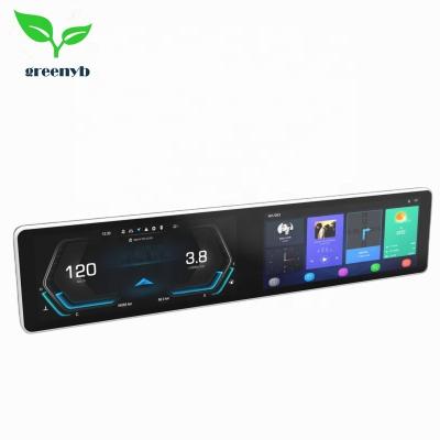 China E654 Large Dual Screen 12.3 Inch TFT EV Cluster Automotive Green Digital Car Dashboard Energy Odometer Customized Model for sale