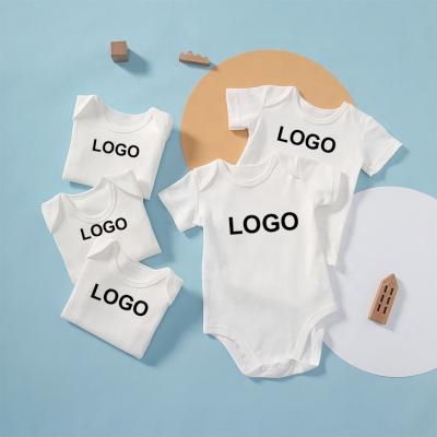 China 100% cotton custom printing baby clothes summer short sleeve baby jumpsuit cotton newborn baby romper for sale