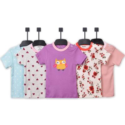 China Breathable Redkite 5 Pieces of Baby Newborn T-shirt 100% Summer Outfits Cotton Clothes Design Random Snap Button for sale