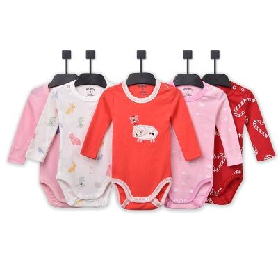 China New Style 100% Cotton 5 PCS Set Infant Clothes Long Sleeve Knitted Baby Romper Set for sale