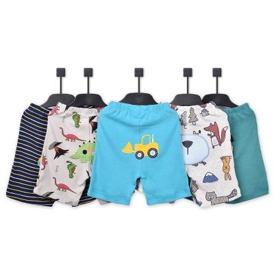 China Custom Made 100% Cotton Newborn Infants Breathable Pants Embroidered Cartoon Design Summer Baby Pants Animal Shorts Baby Pants for sale