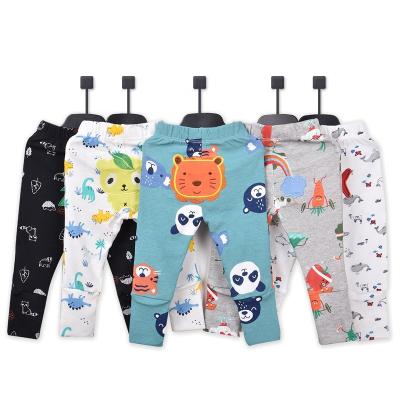 China High Quality Breathable Baby Clothes OEM Infants Cute Casual Baby Pants Unisex Cotton Animal Cartoon Designs Kids Longer Pants With Embroi for sale