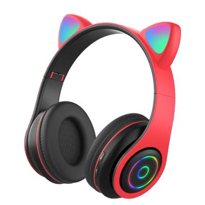 China Cute Cat Ear Headphones 2022 Hot Sale Kids Mini Headphones Waterproof Wireless BT 5.0 Wholesale Earbuds Headphones for sale